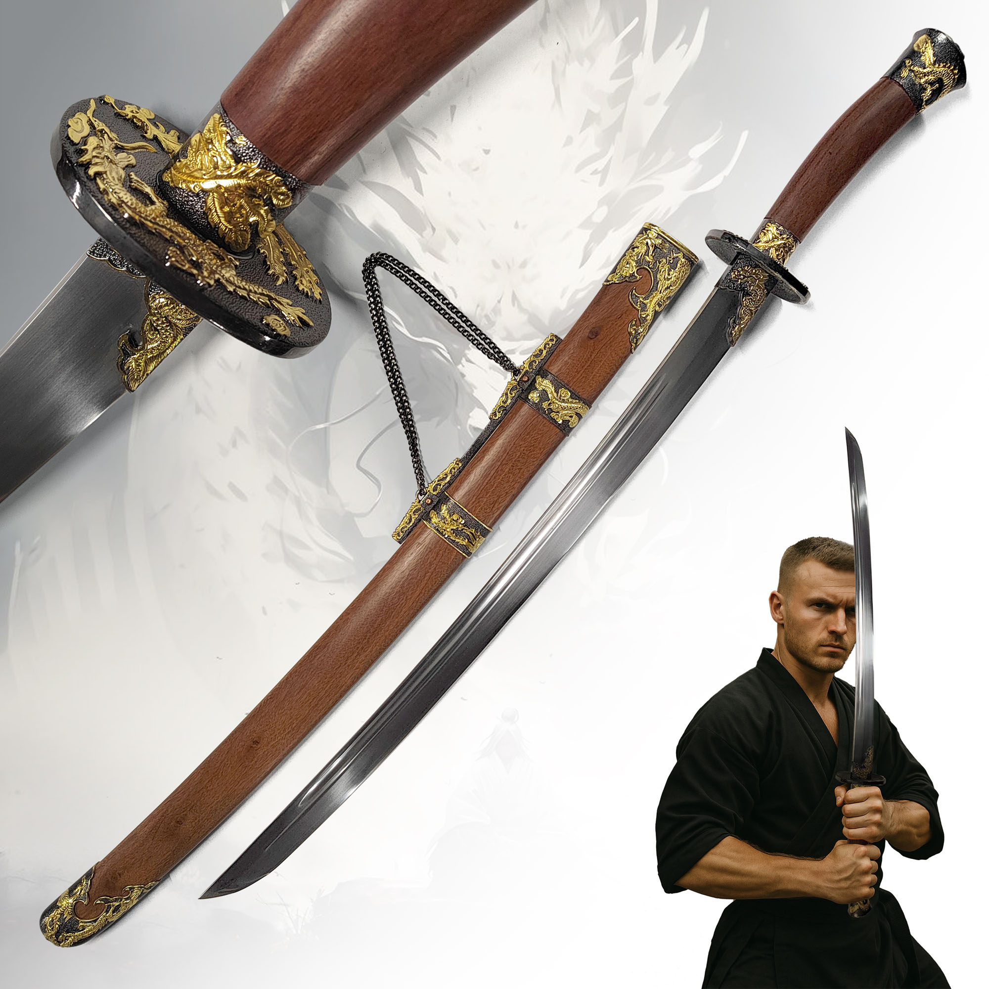 Handgeschmiedeter Kung Fu Säbel – Eleganz und Präzision für Kampfkünstler und Sammler